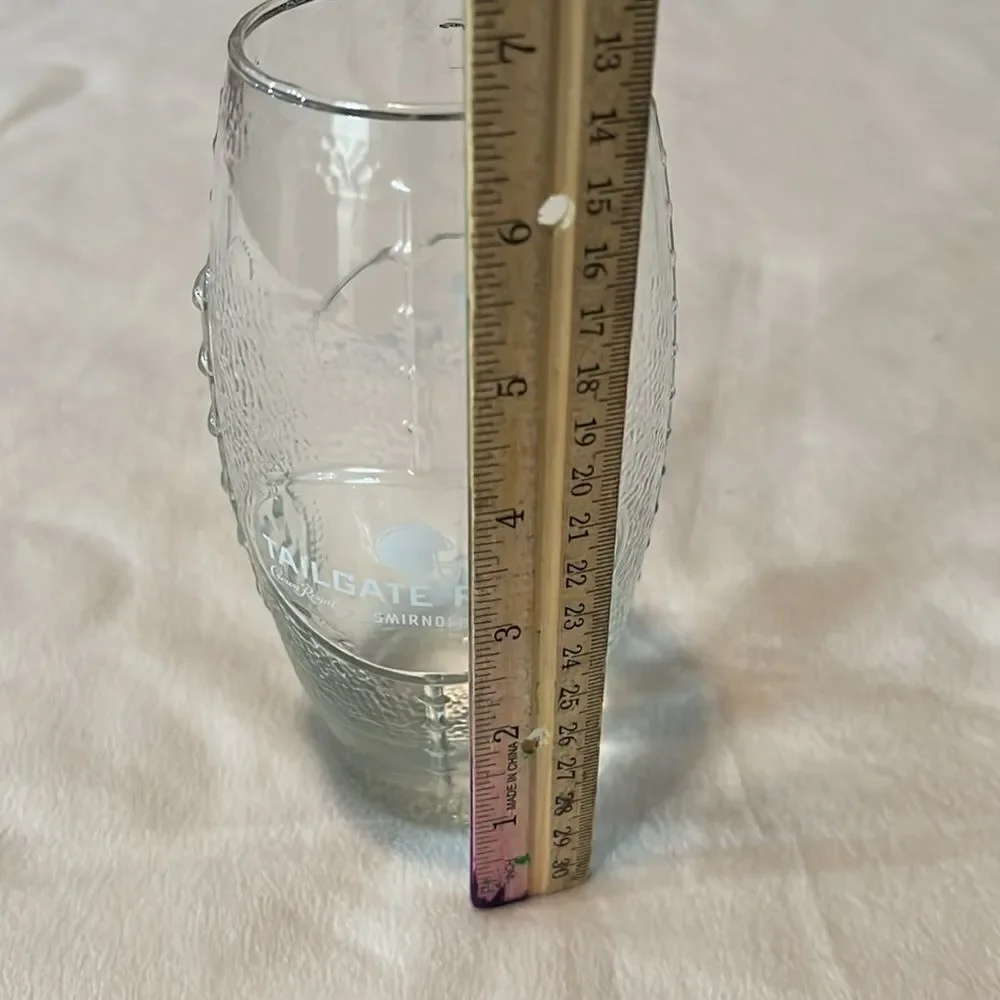 Tailgate Ready 24 Oz Glass 6 1/2 In Tall 2 1/2 In Round Crown Smirnoff Captain